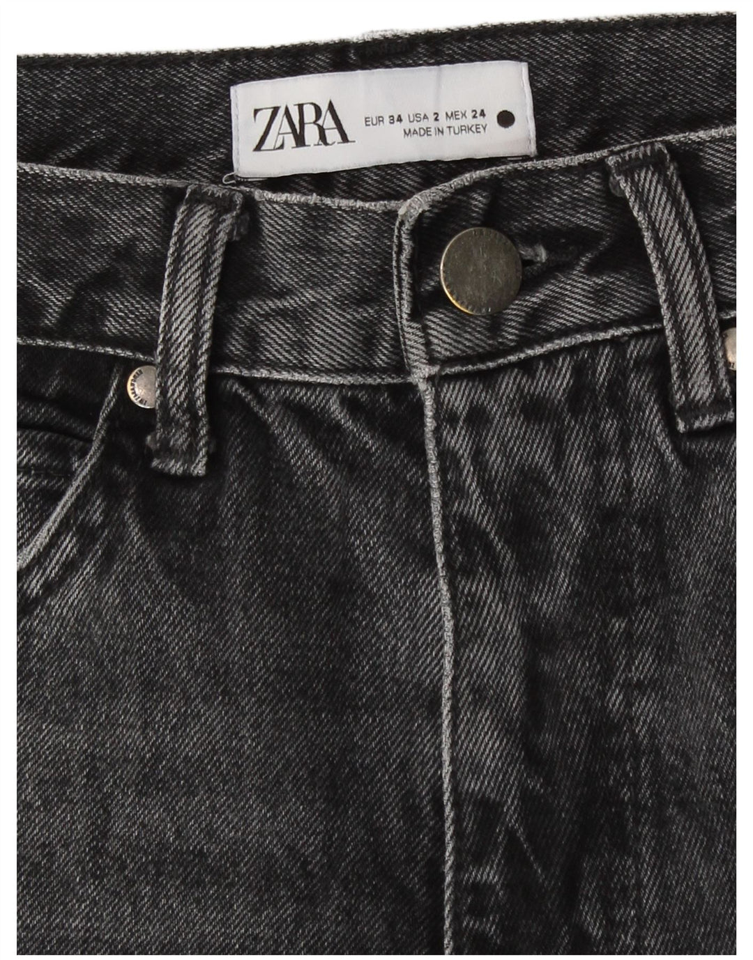 Zara Jean Bootcut Femme EU 34 2XS W24 L30 Gris