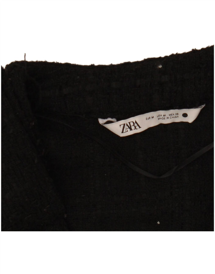 Zara Cardigan long pour femme UK 14 Noir moyen