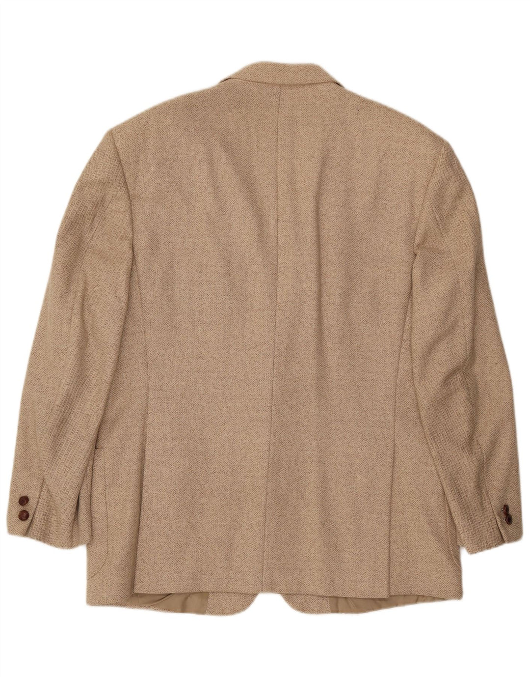 Daniel Hechter Veste Blazer 2 Boutons Homme IT 52 XL Laine à Chevrons Beige