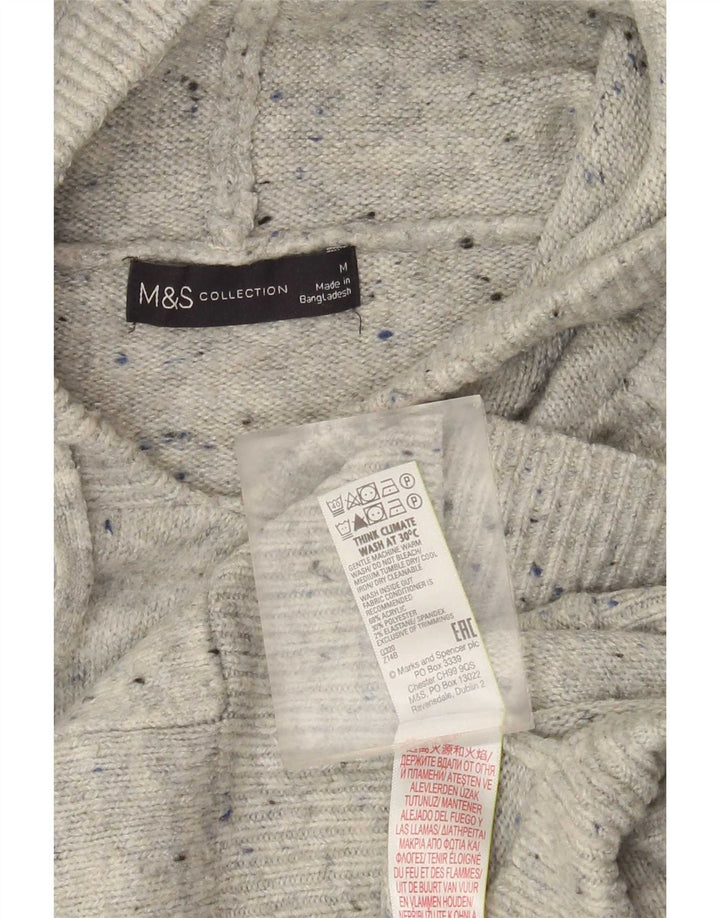 Marks & Spencer Pull à capuche pour femme UK 14 Gris moyen moucheté