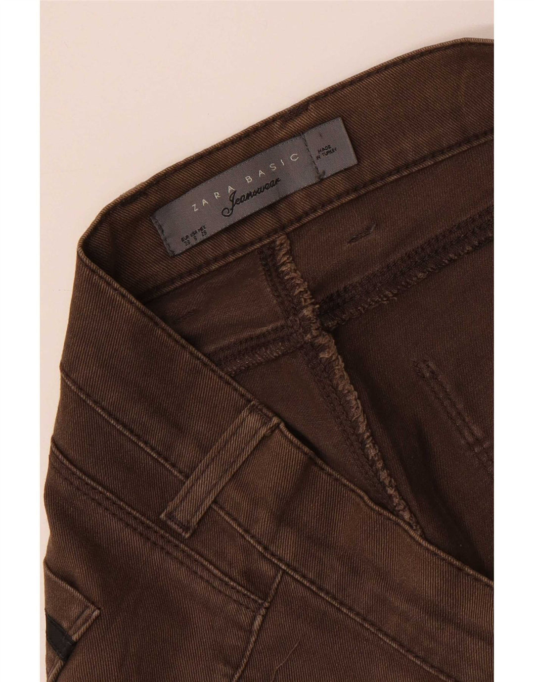 Zara Jean Slim Femme EU 38 Petit W28 L31 Marron