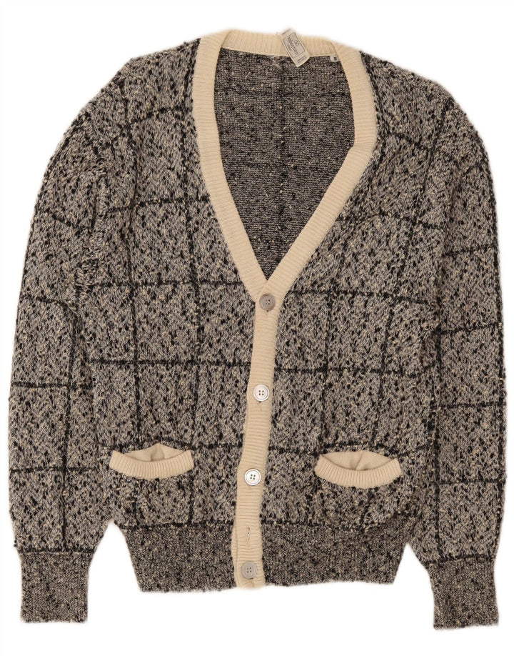 Valentino Cardigan Pull Petit Gris Carreaux Coton Homme
