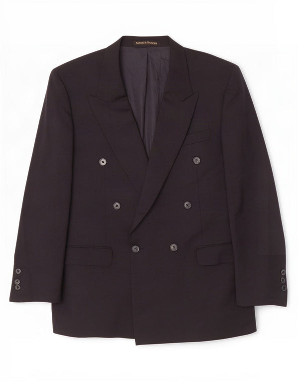 Marks & Spencer Veste blazer double boutonnage pour homme UK 40 Bleu marine moyen