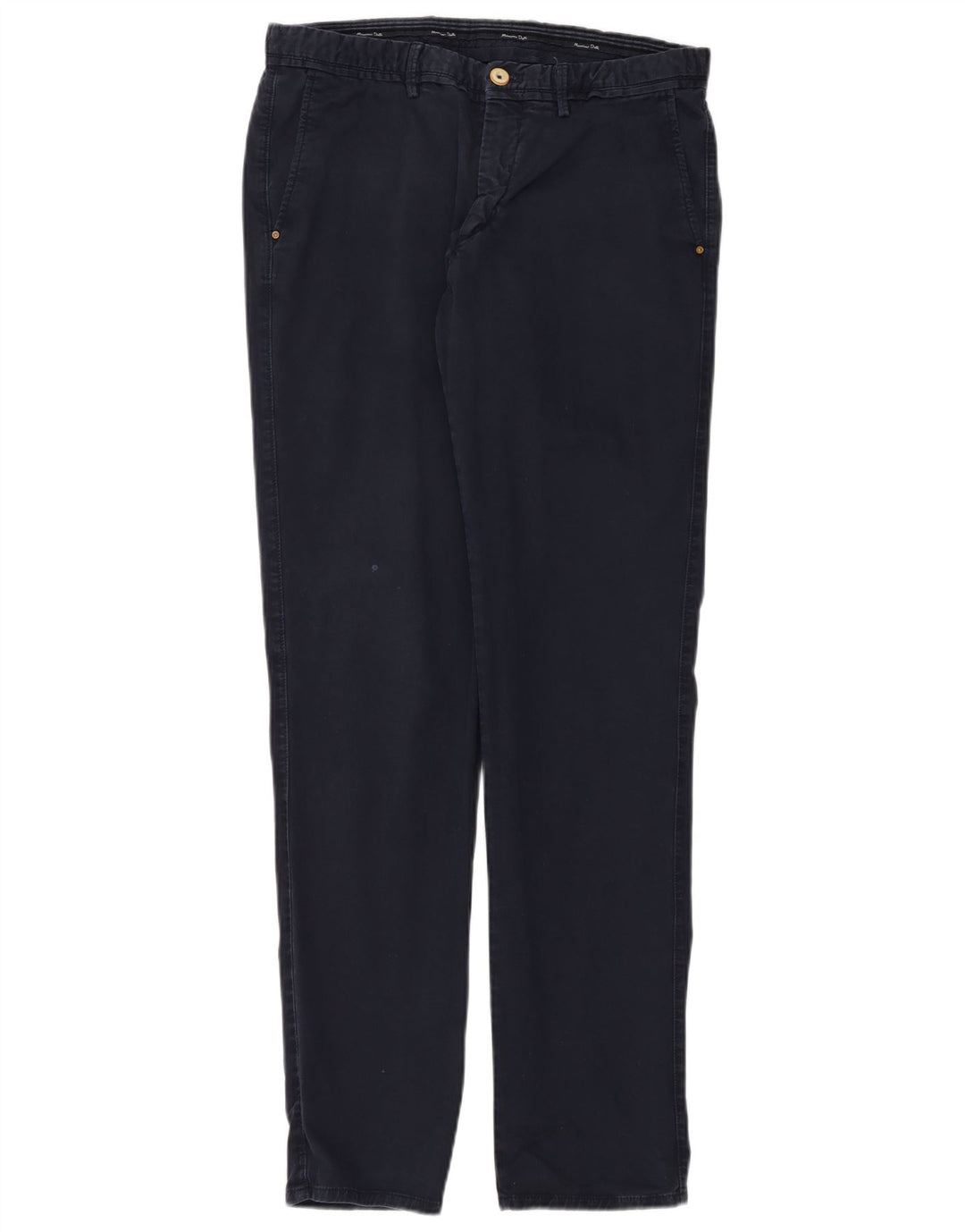 MASSIMO DUTTI Pantalon Chino Coupe Slim Homme EU 42 Large W32 L34 Bleu Marine