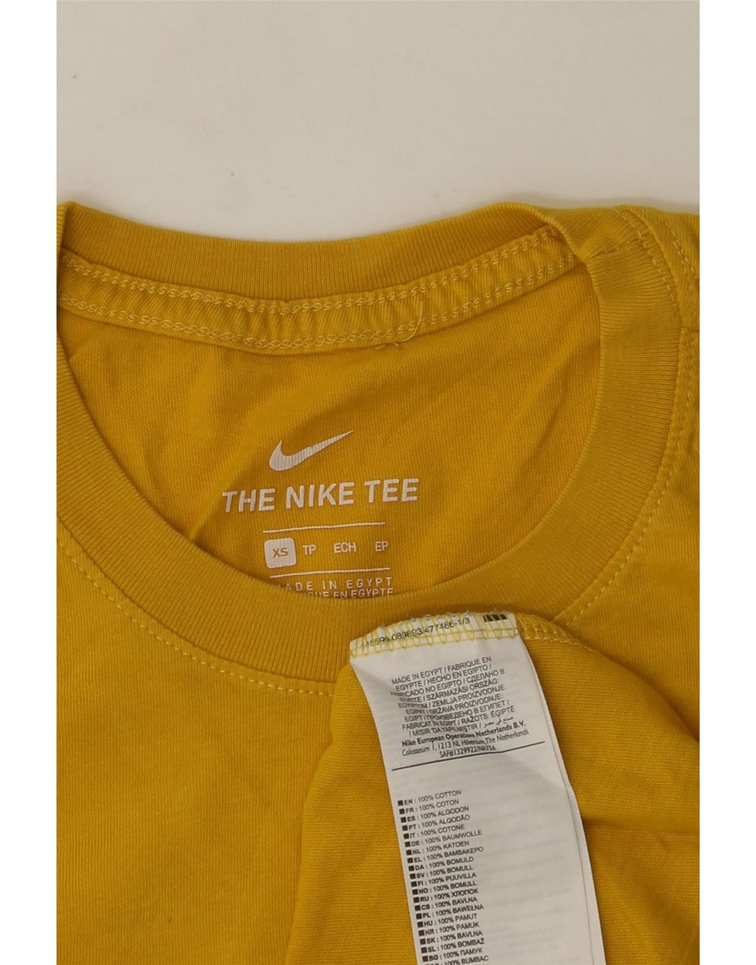 NIKE T-shirt graphique pour homme XS Jaune Coton