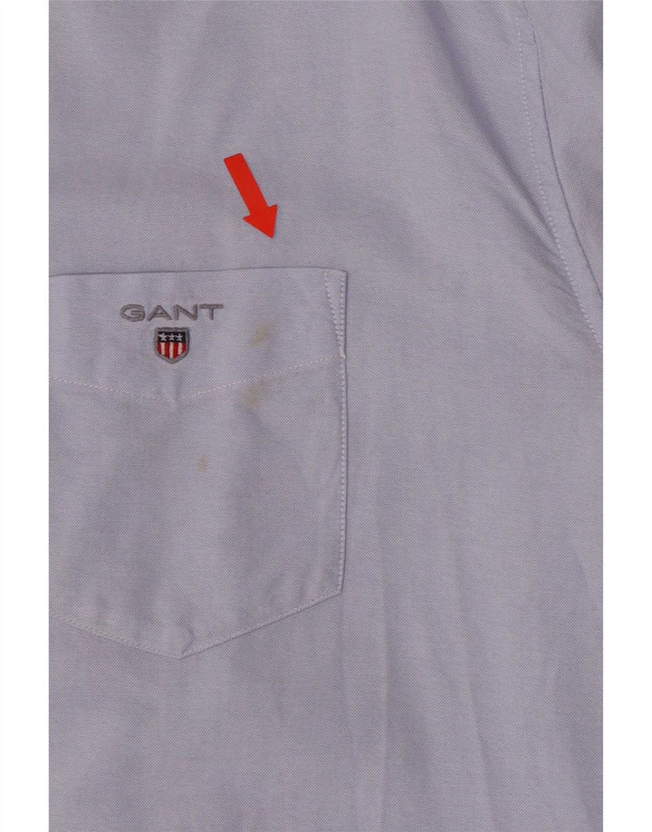 Gant Chemise coupe régulière pour homme Taille 17 1/2 XL Bleu Coton