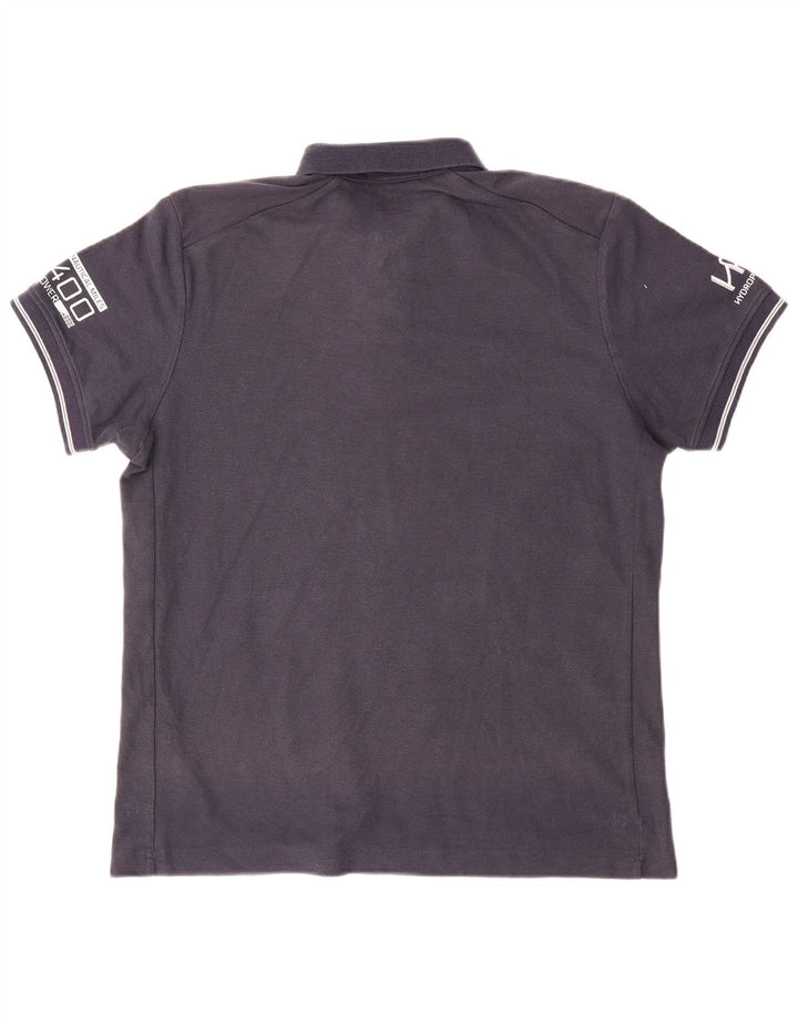 Helly Hansen Polo Graphique Homme Bleu Marine Moyen Coton