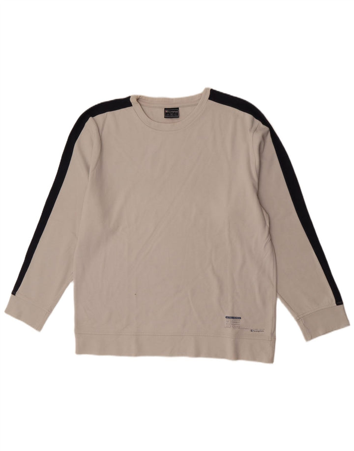 Champion Sweat-shirt pour homme XL en coton color block blanc