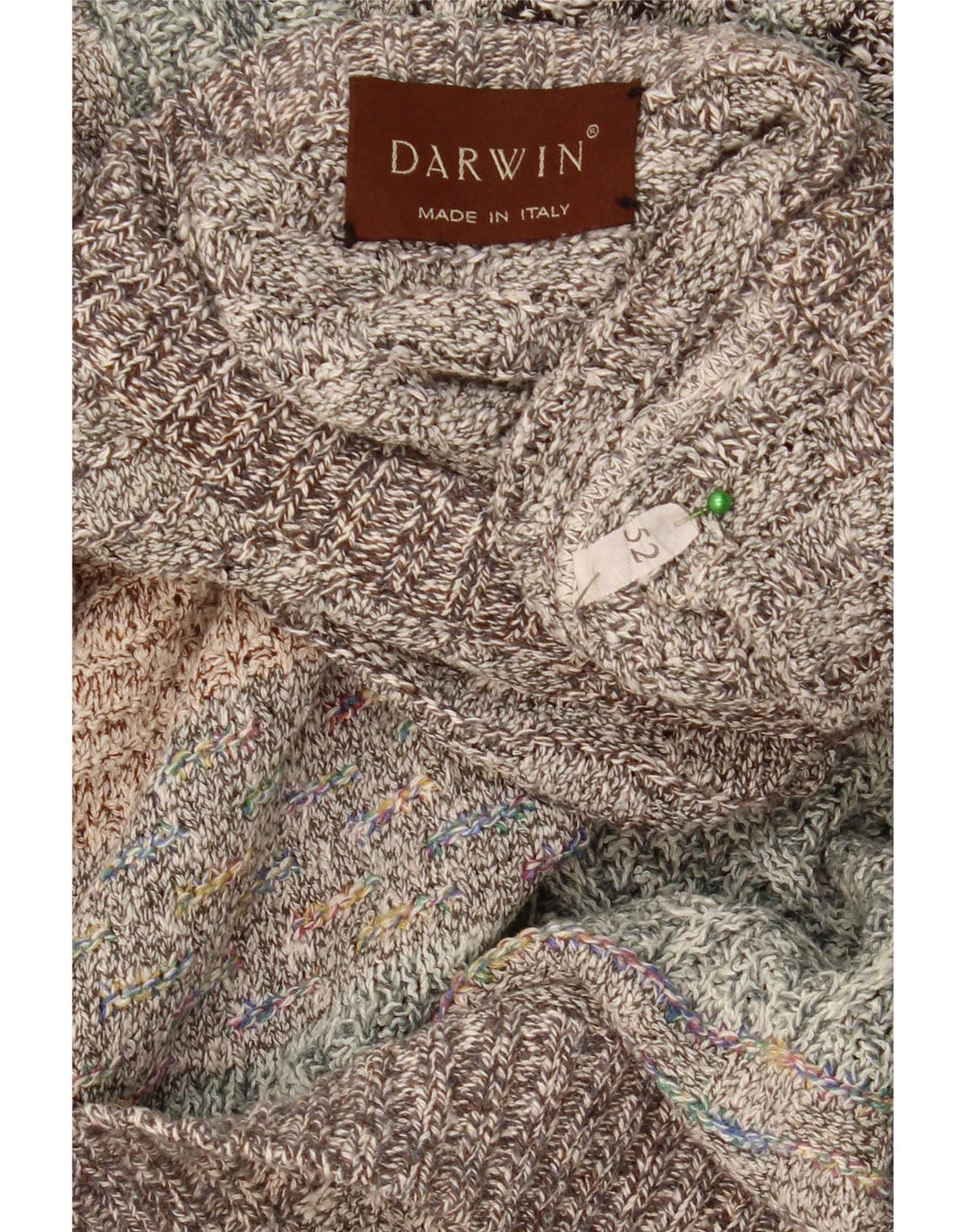 Darwin Mens Crew Neck Jumper Pull Taille 52 Grand Rayé Multicolore