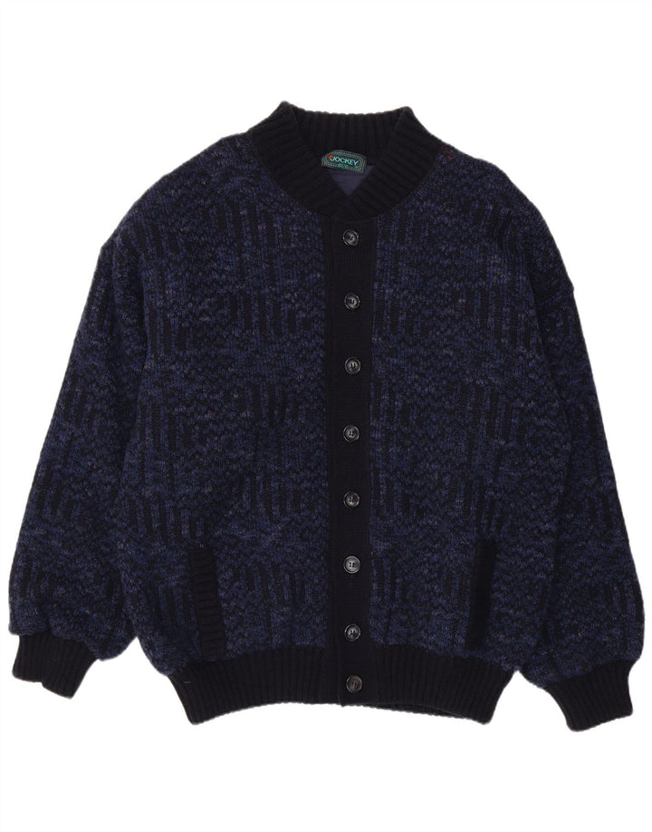 Jockey Pull Cardigan Homme 2XL Laine Mouchetée Bleu Marine