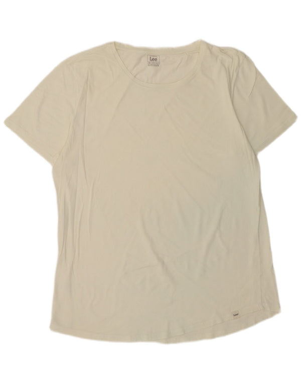 Lee T-shirt long coupe classique pour homme 2XL Blanc