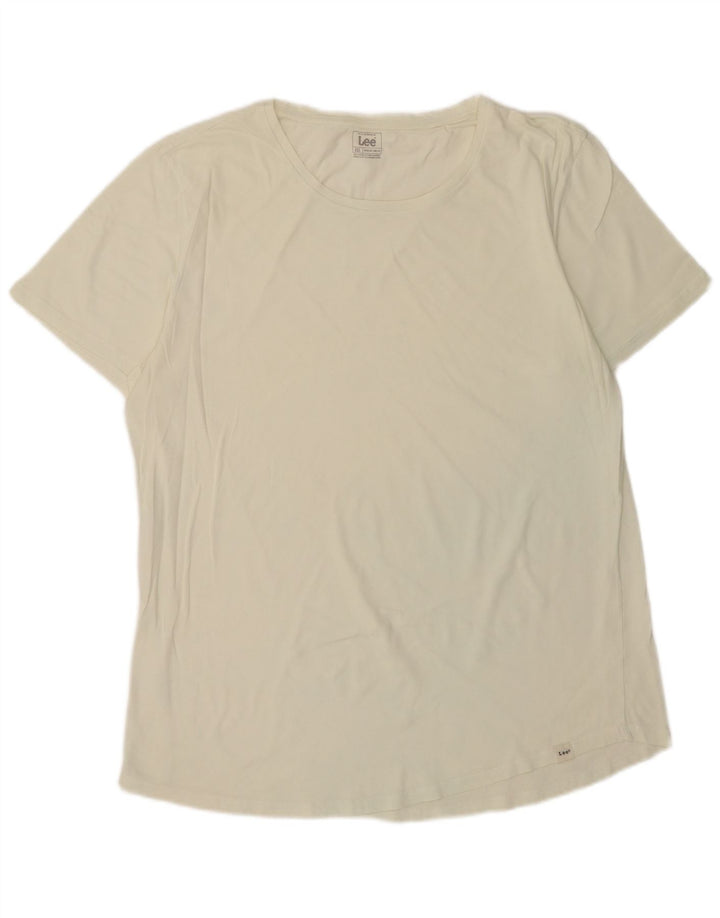 Lee T-shirt long coupe classique pour homme 2XL Blanc