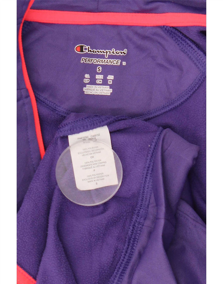 Champion Pull à capuche zippé Performance pour femme UK 10 Petit Violet Polyester