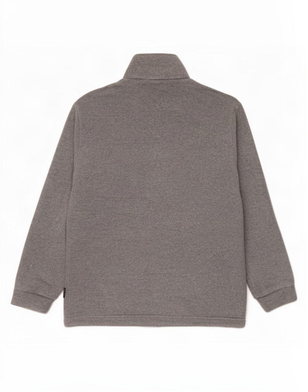 Sergio Tacchini Mens Zip Neck Fleece Jumper Large Grey Colourblock