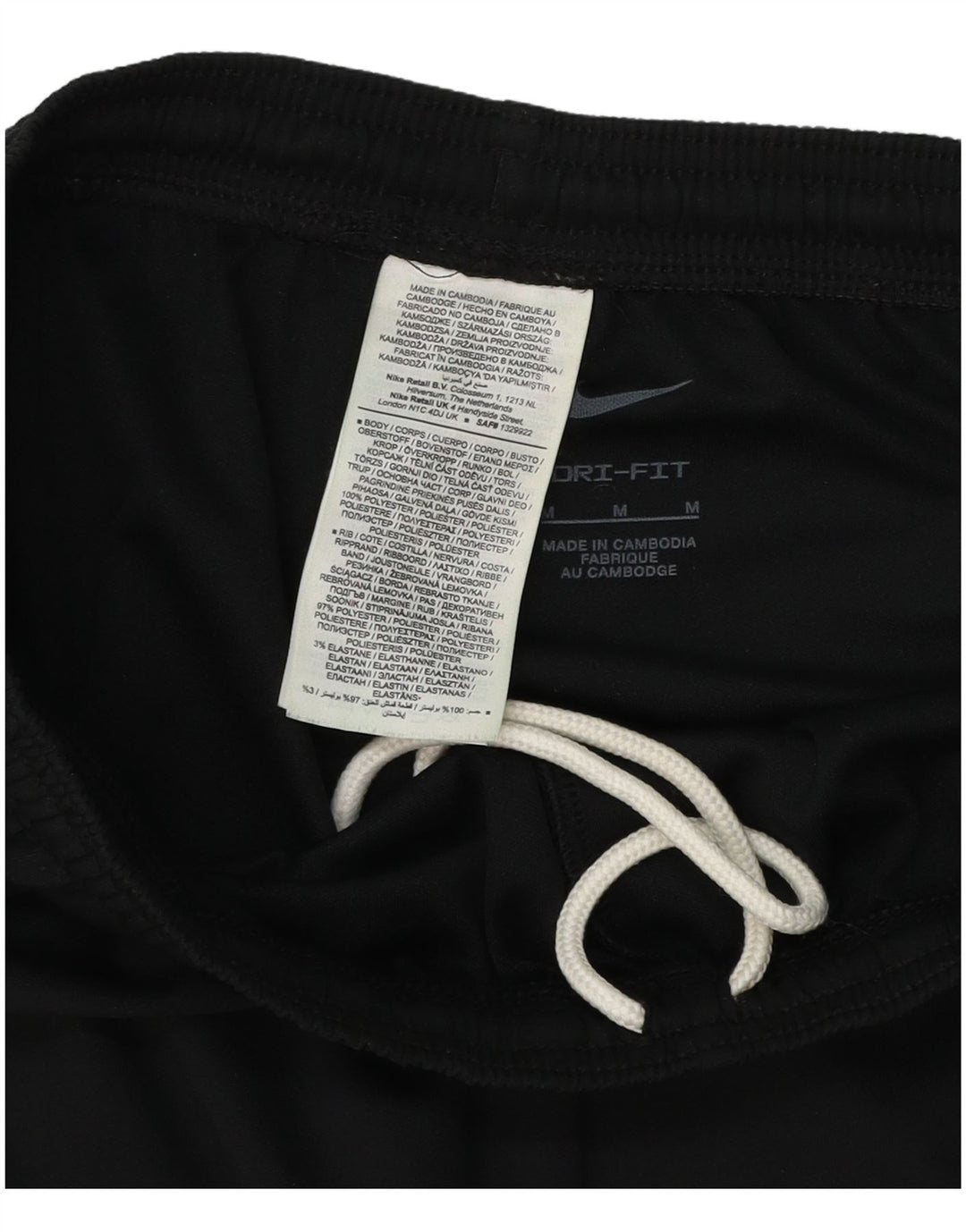 NIKE Pantalon de survêtement Dri Fit pour femme UK 12 Polyester noir moyen