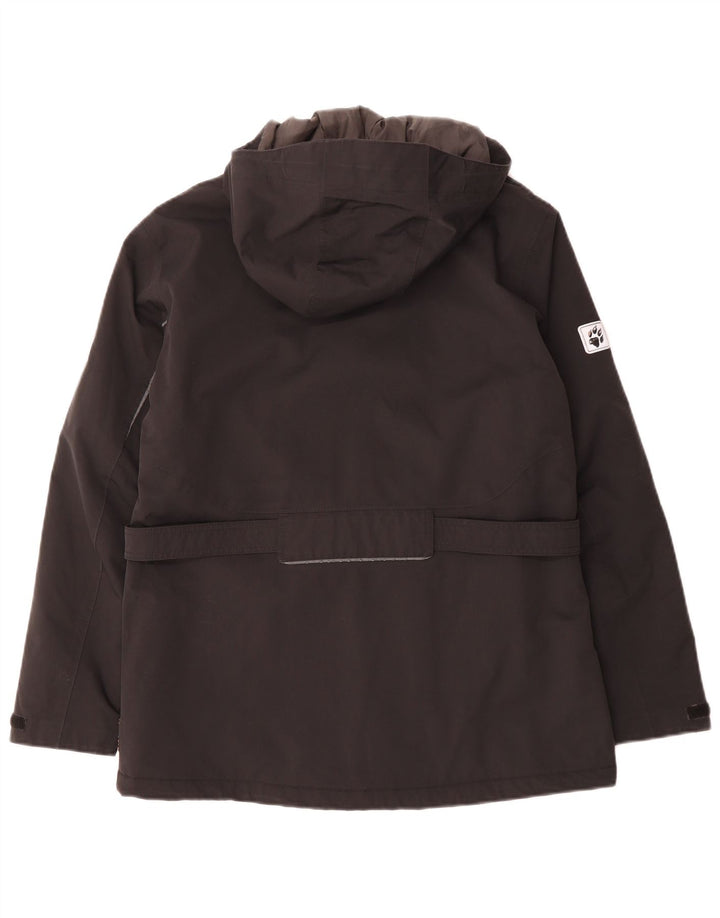 JACK WOLFSKIN Veste coupe-vent à capuche pour femme UK 14/16 Large Noir