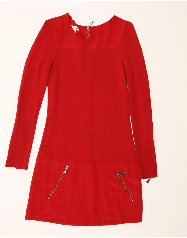 TED BAKER Robe basique à manches longues pour femme Taille 1 XS Rouge