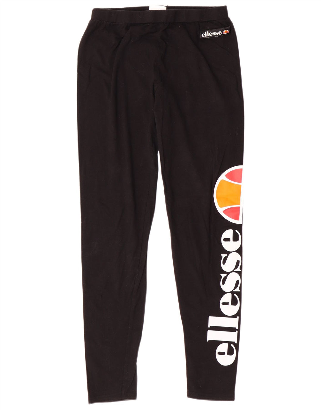 ELLESSE Leggings graphiques pour femmes UK 12 coton noir moyen