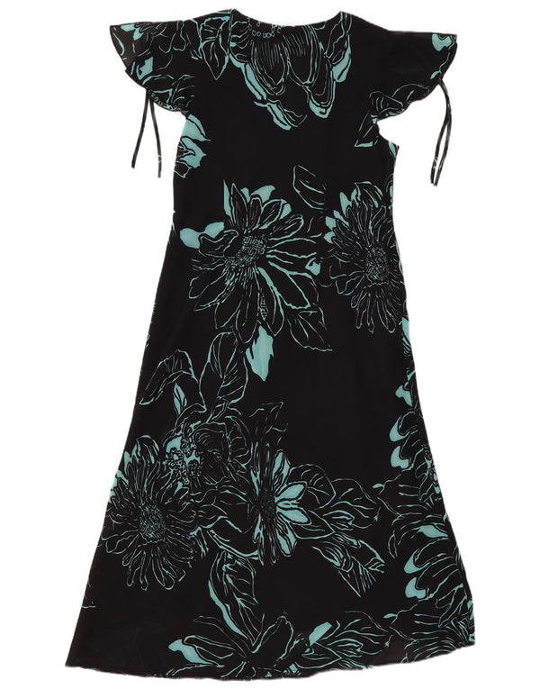 Agenda Femme Maxi Robe UK 44 Moyen Noir Floral Polyester