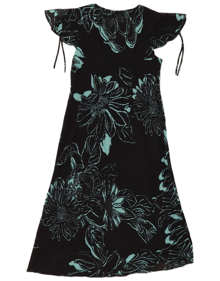 Agenda Femme Maxi Robe UK 44 Moyen Noir Floral Polyester
