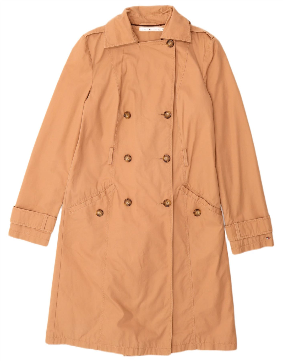 Tommy Hilfiger Trench-Coat Femme UK 10 Petit Coton Beige