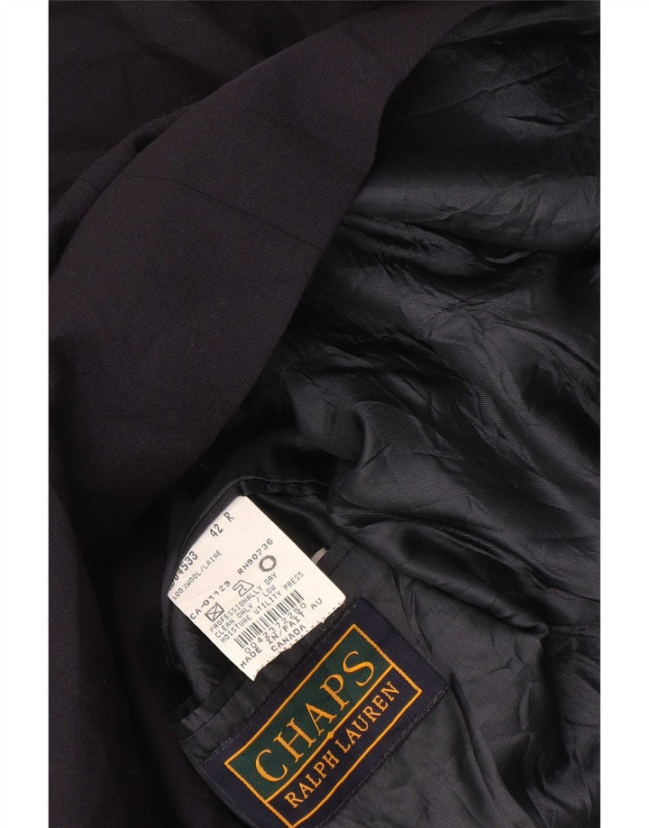 Chaps Veste blazer double boutonnage pour homme Taille 42 Grand Bleu marine