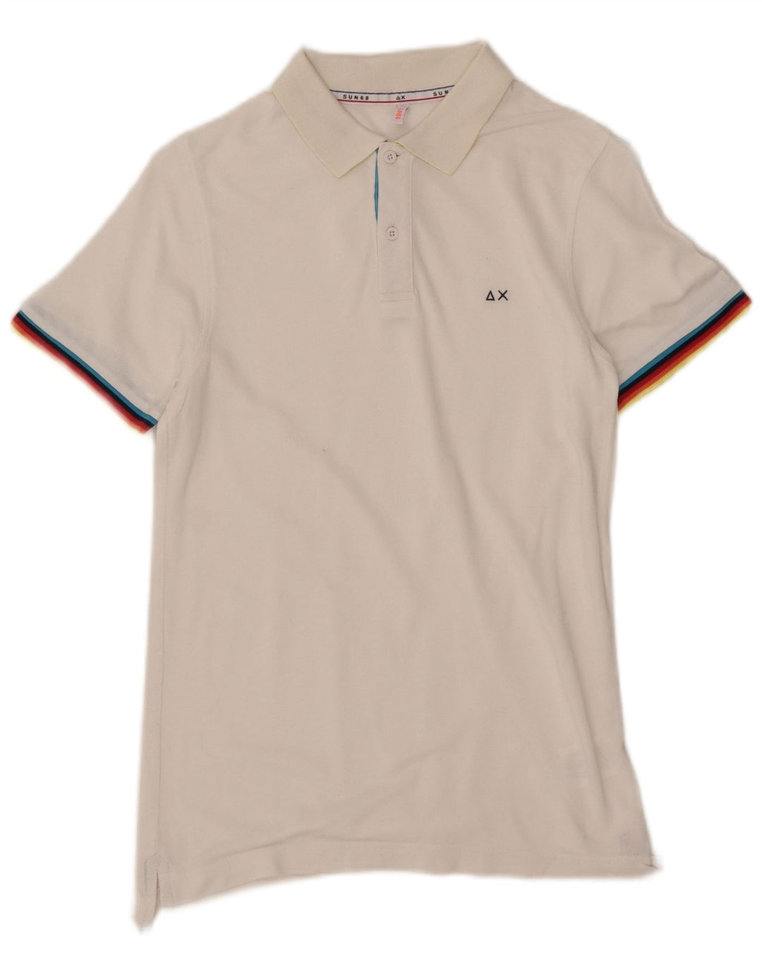 Polo Garçon Sun68 11-12 ans Tencel Blanc