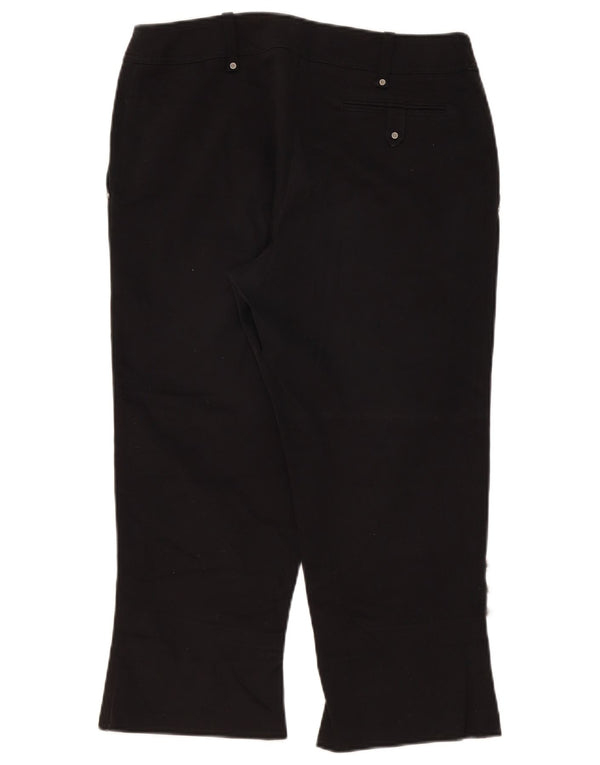 Fiorella Rubino Pantalon capri droit pour femme UK 12 Medium W34 L23 Noir