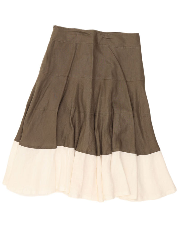 Fenn Wright Manson Jupe évasée pour femme UK 10 Small W28 Marron Colourblock