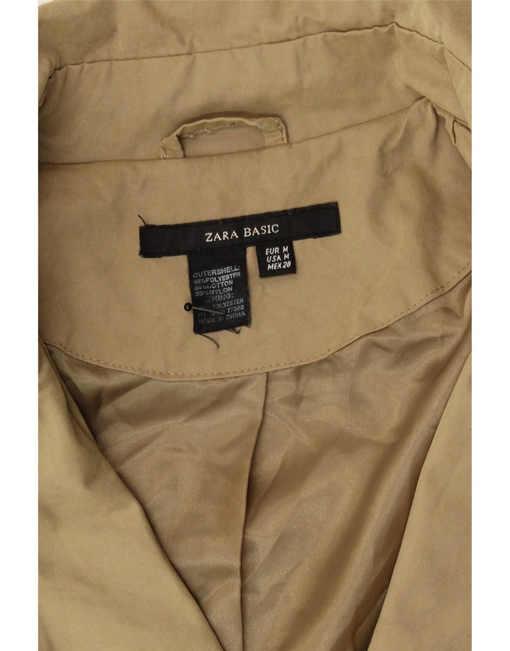 Zara Trench Femme UK 14 Coton Beige Moyen