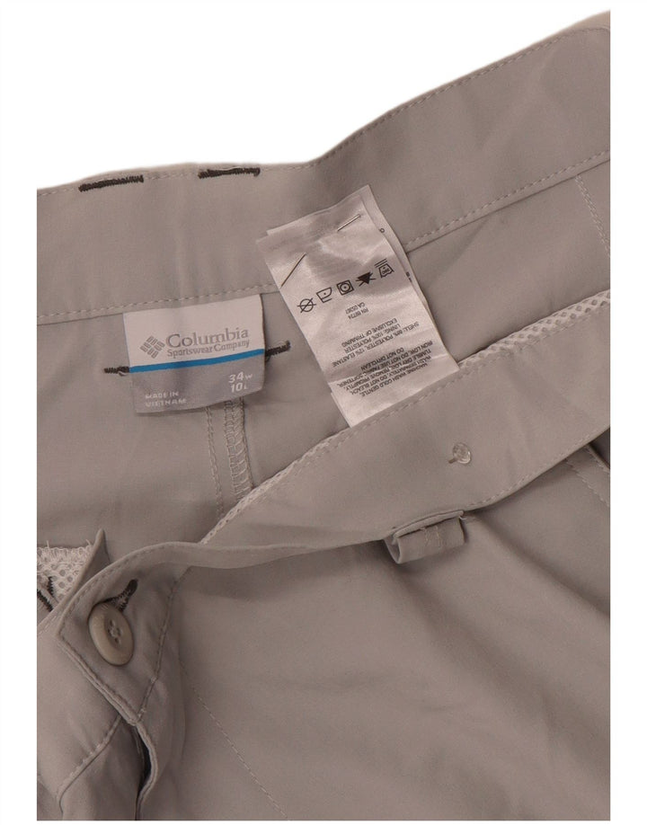 Columbia Short Cargo Omni-Shield W34 Homme Gris Large Polyester
