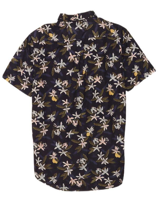 Gant Chemise à manches courtes pour homme Taille 39/40 15 3/4 Bleu moyen floral
