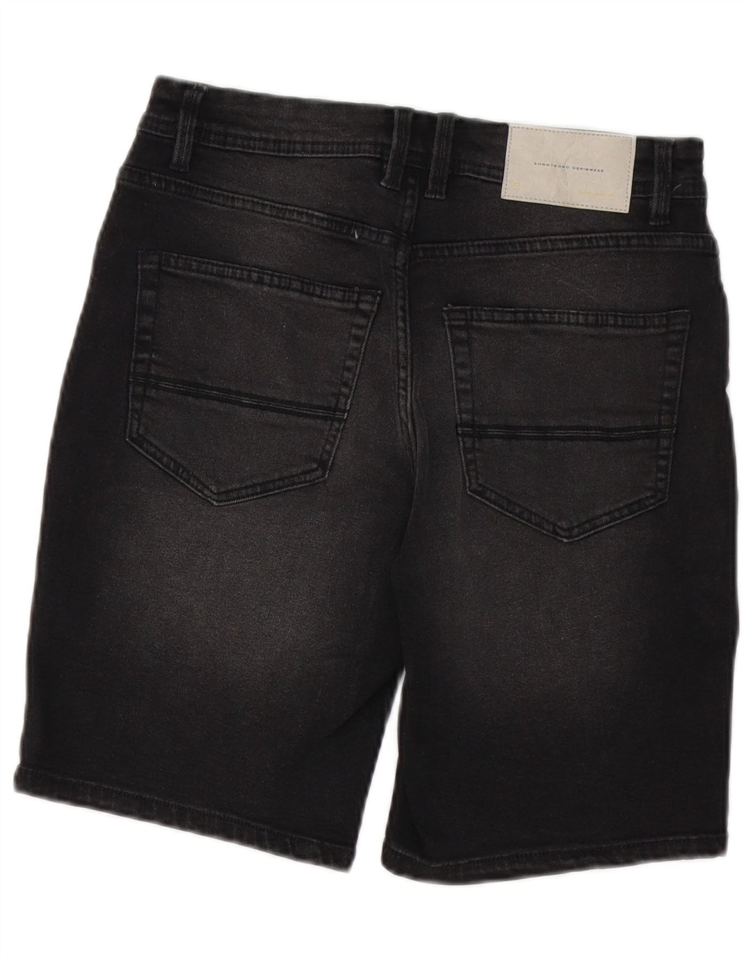 SONNY BONO Short en Jean Femme IT 44 Moyen W29 Coton Noir