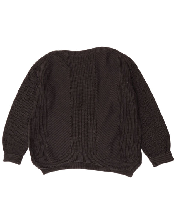 Marks & Spencer Pull court à col bateau pour femme UK 16 Large Noir