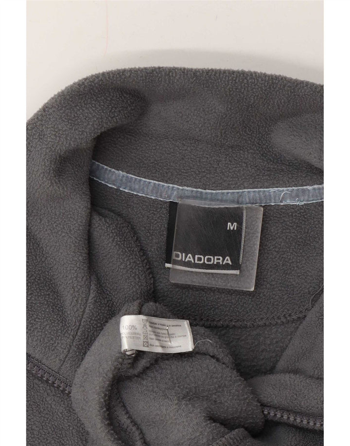 Diadora Pull Polaire Col Zippé Homme Gris Moyen Polyester