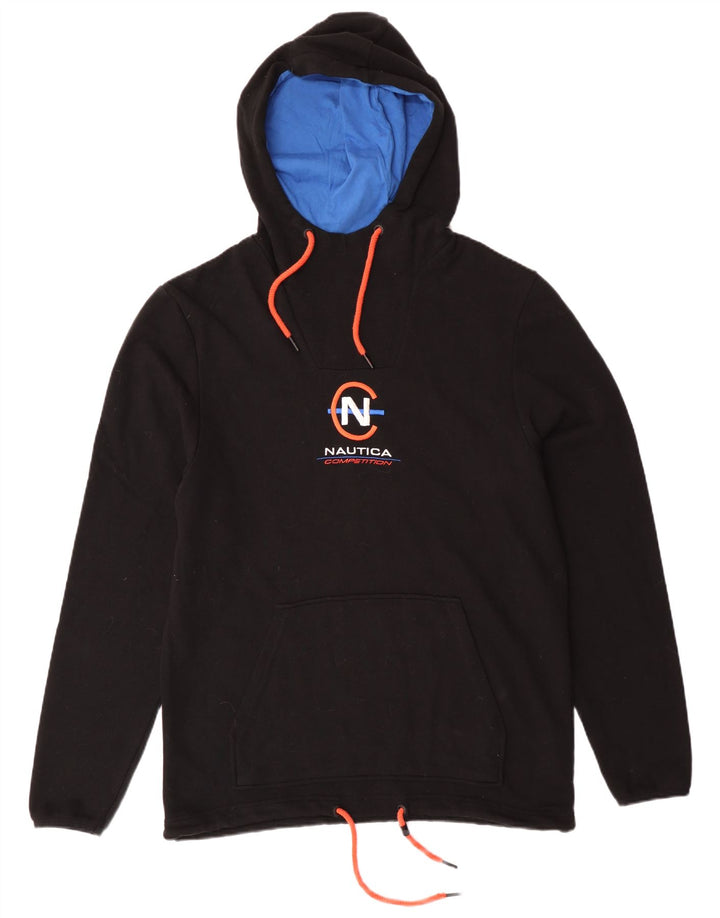 NAUTICA Pull à capuche graphique pour homme en coton noir Taille L