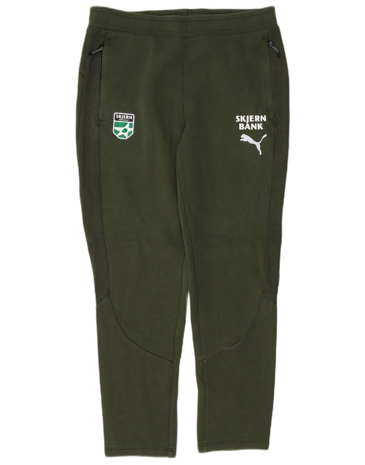 PUMA Pantalon de Survêtement Graphique Homme Large Vert Coton