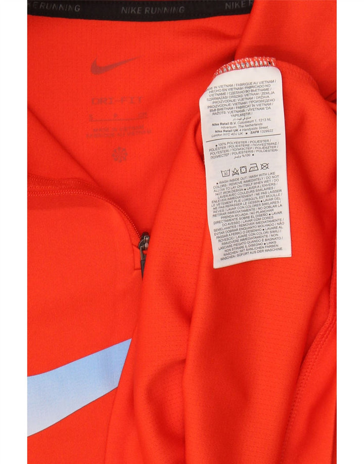 Nike Haut de survêtement graphique pour femme UK 10 Petit Orange Polyester