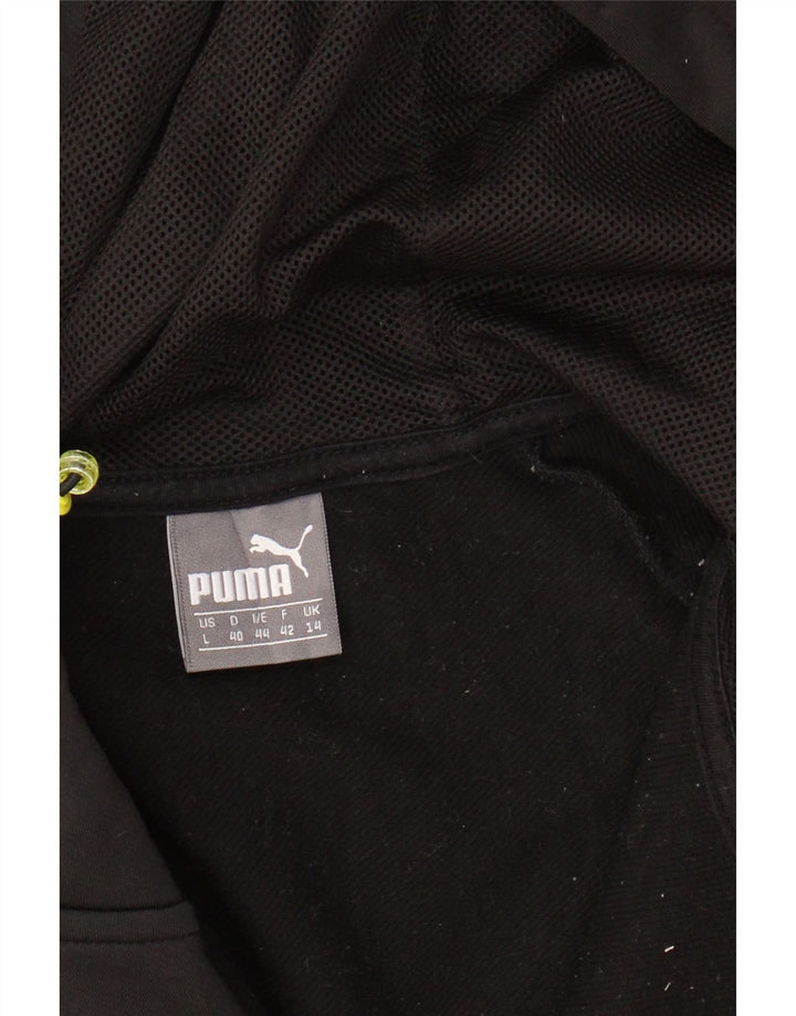 PUMA Pull à capuche zippé pour femme UK 44 Noir moyen