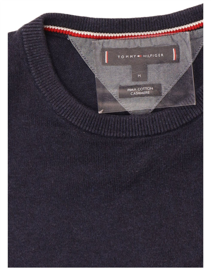 Tommy Hilfiger Pull à col rond pour homme en coton bleu marine moyen