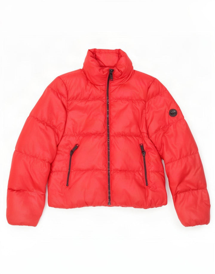 Michael Kors Veste matelassée pour femme UK 10 Small Rouge Polyester