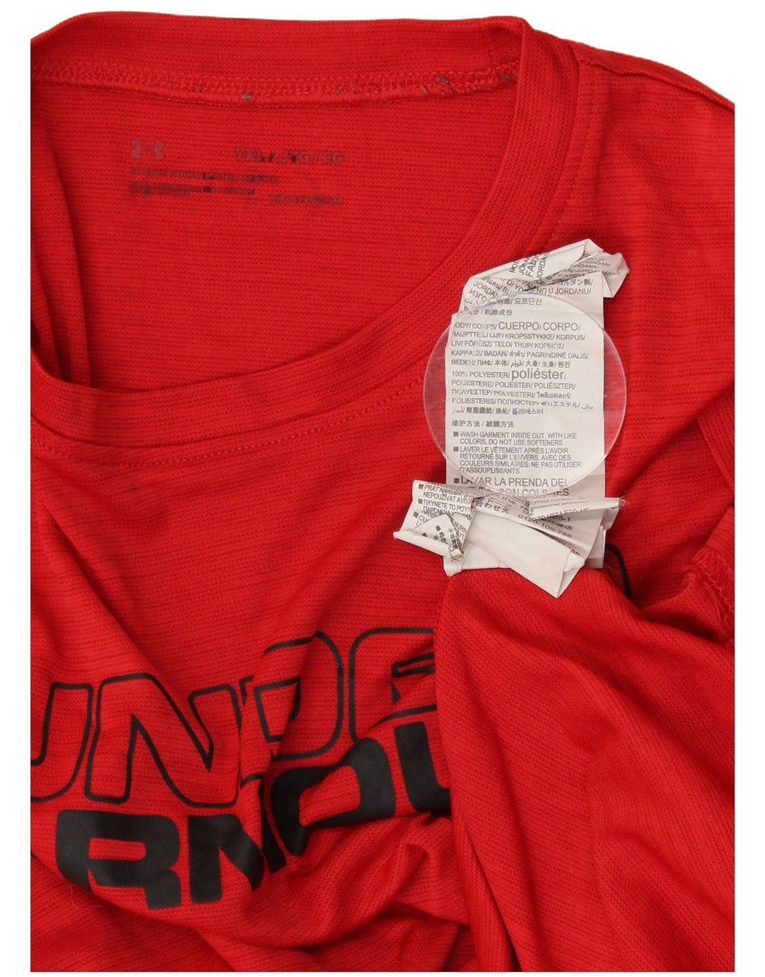 UNDER ARMOUR T-shirt graphique pour garçon 13-14 ans XL Rouge à fines rayures