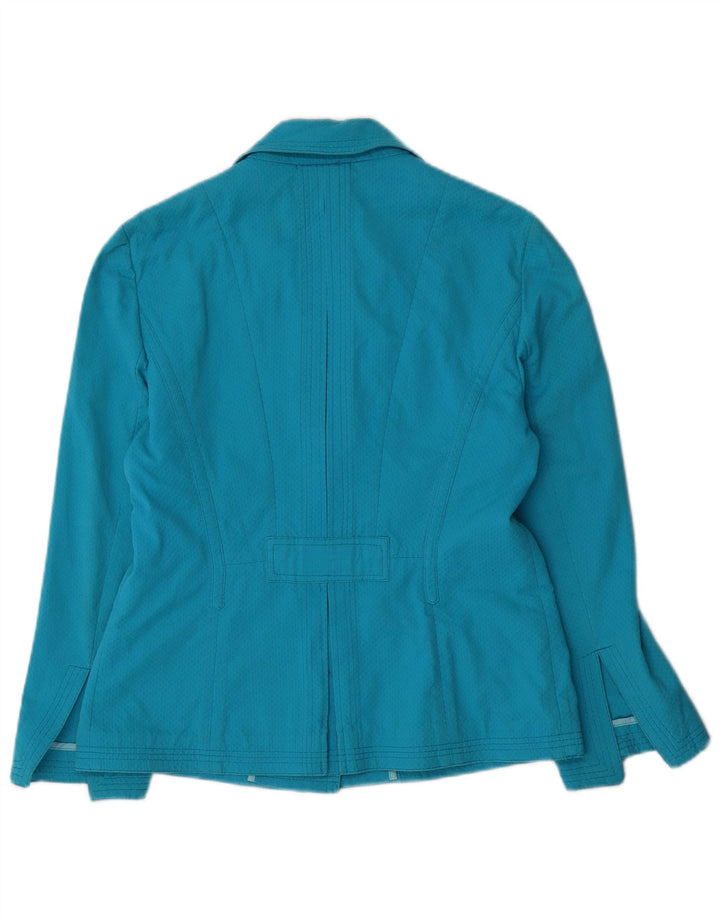 Karen Millen Veste blazer à 2 boutons pour femme UK 14 en coton bleu moyen