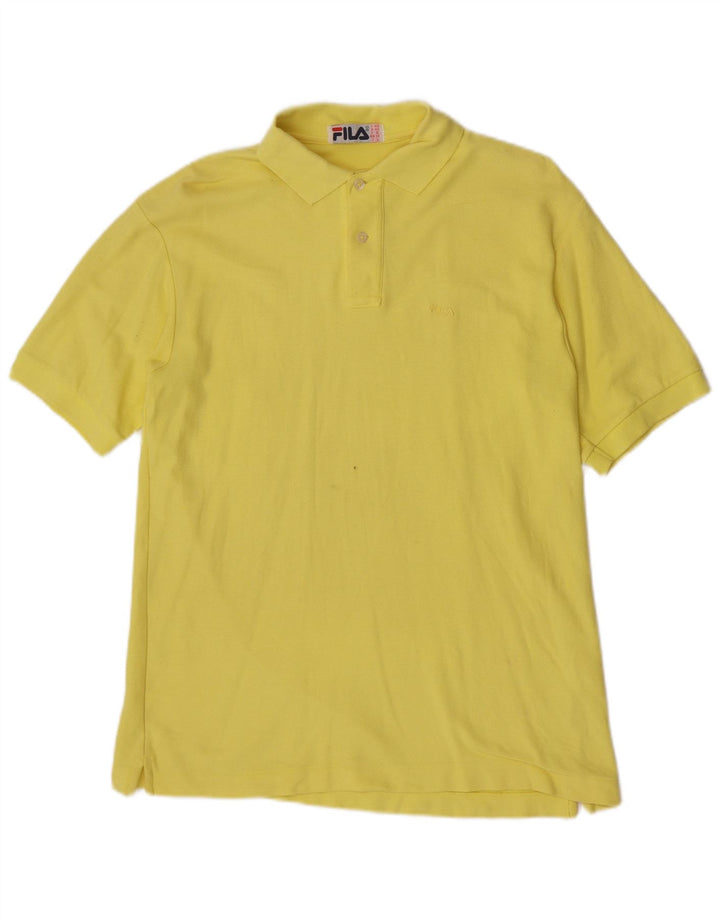 Fila Polo Homme IT 48 Coton Jaune Moyen