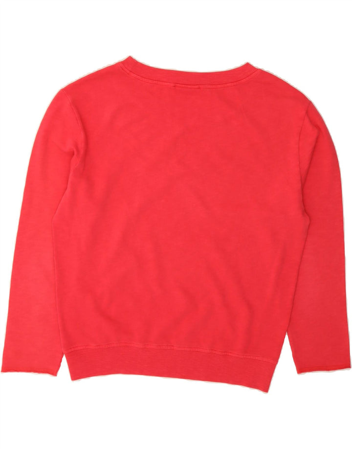 CHAMPION Womens Graphic Sweatshirt Jumper UK 14 Medium Pink Cotton Vintage Champion and Second-Hand Champion from Messina Hembry 