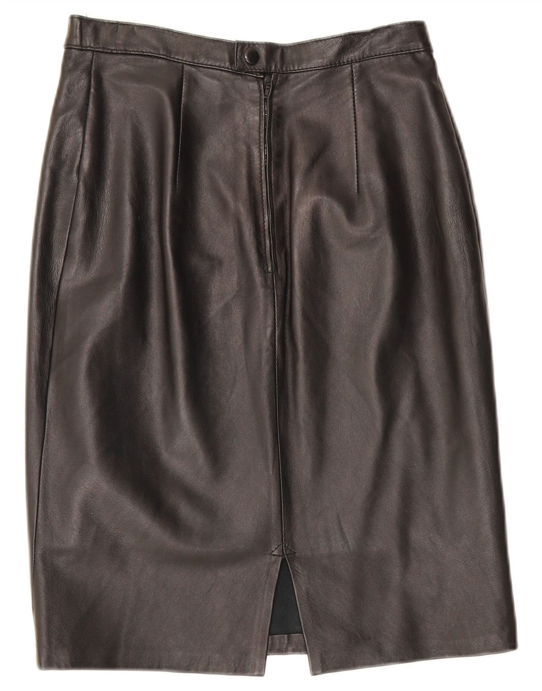 jupe en cuir femme vintage W28 Noir moyen