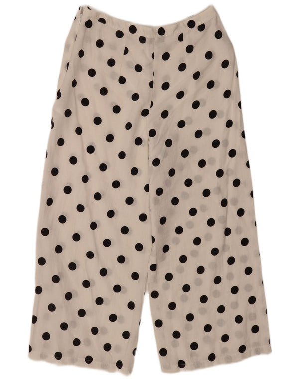 Topshop Pantalon court transparent pour femme UK 12 Medium W30 L24 Blanc
