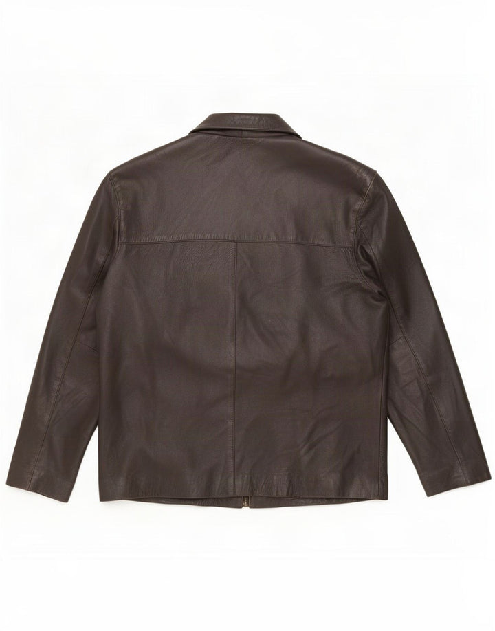 MONTANA Veste en cuir pour homme UK 40 Large Marron