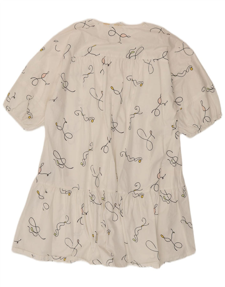Levi's Robe tente surdimensionnée à motif abstrait pour femme UK 14 Blanc moyen