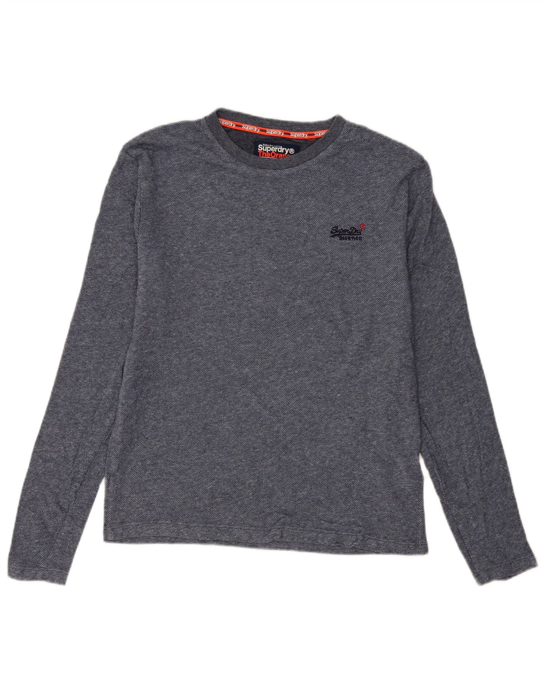 Superdry Top à manches longues en coton bleu moyen |